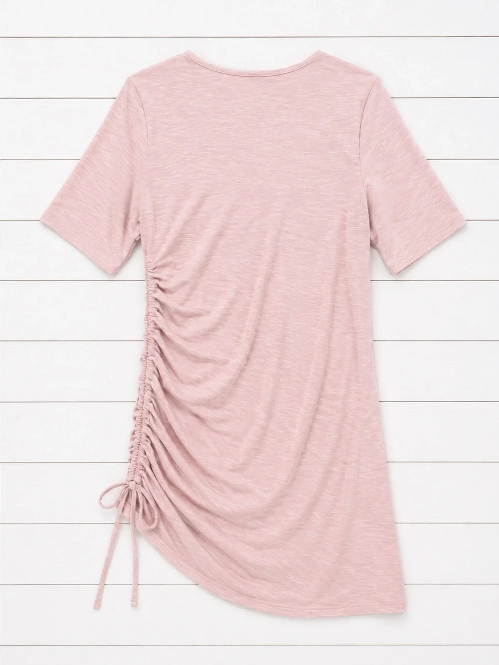 BNWT River Island Light Pink Ruched Side Midi Dress - Picture 4 of 5